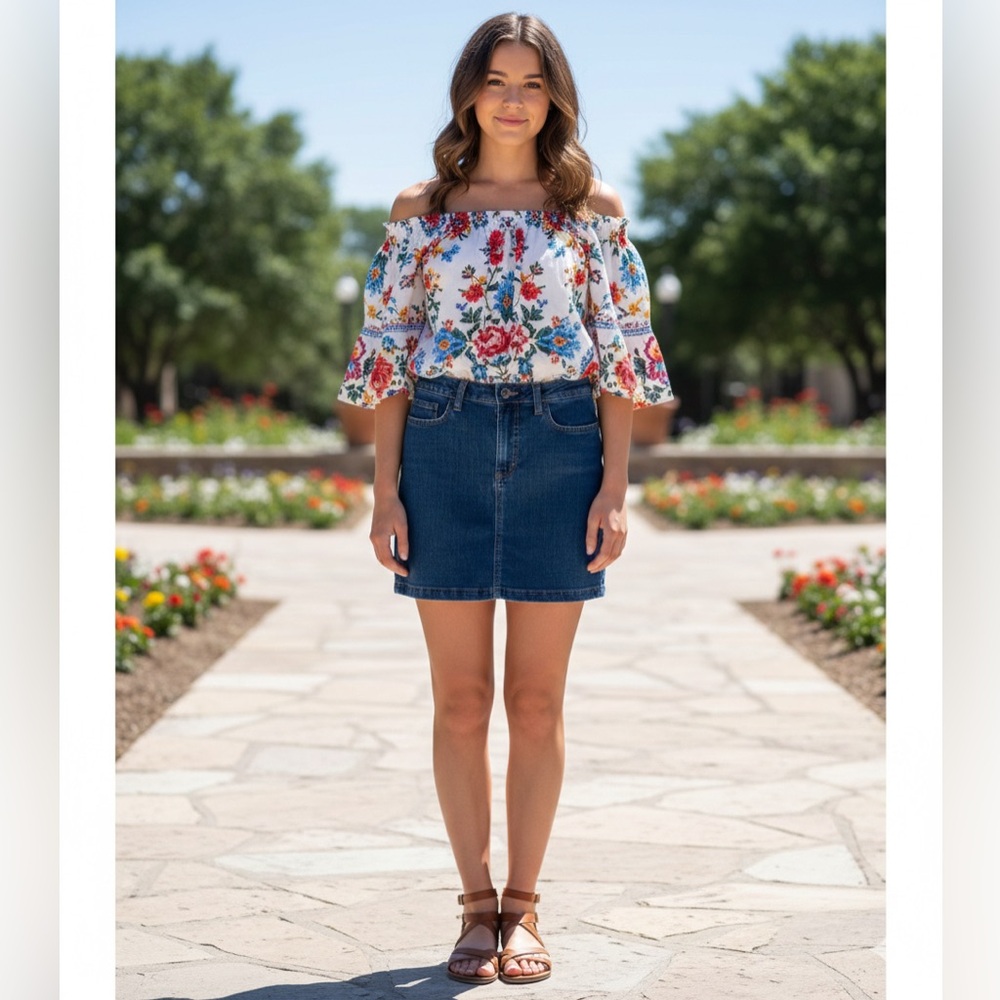 Lee Denim Mini Skort - Picture 7 of 7